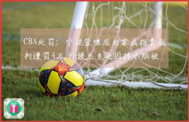 CBA处罚：宁波管理层刘家成指责裁判遭罚4万 外援杰克逊因摔水瓶被罚2万